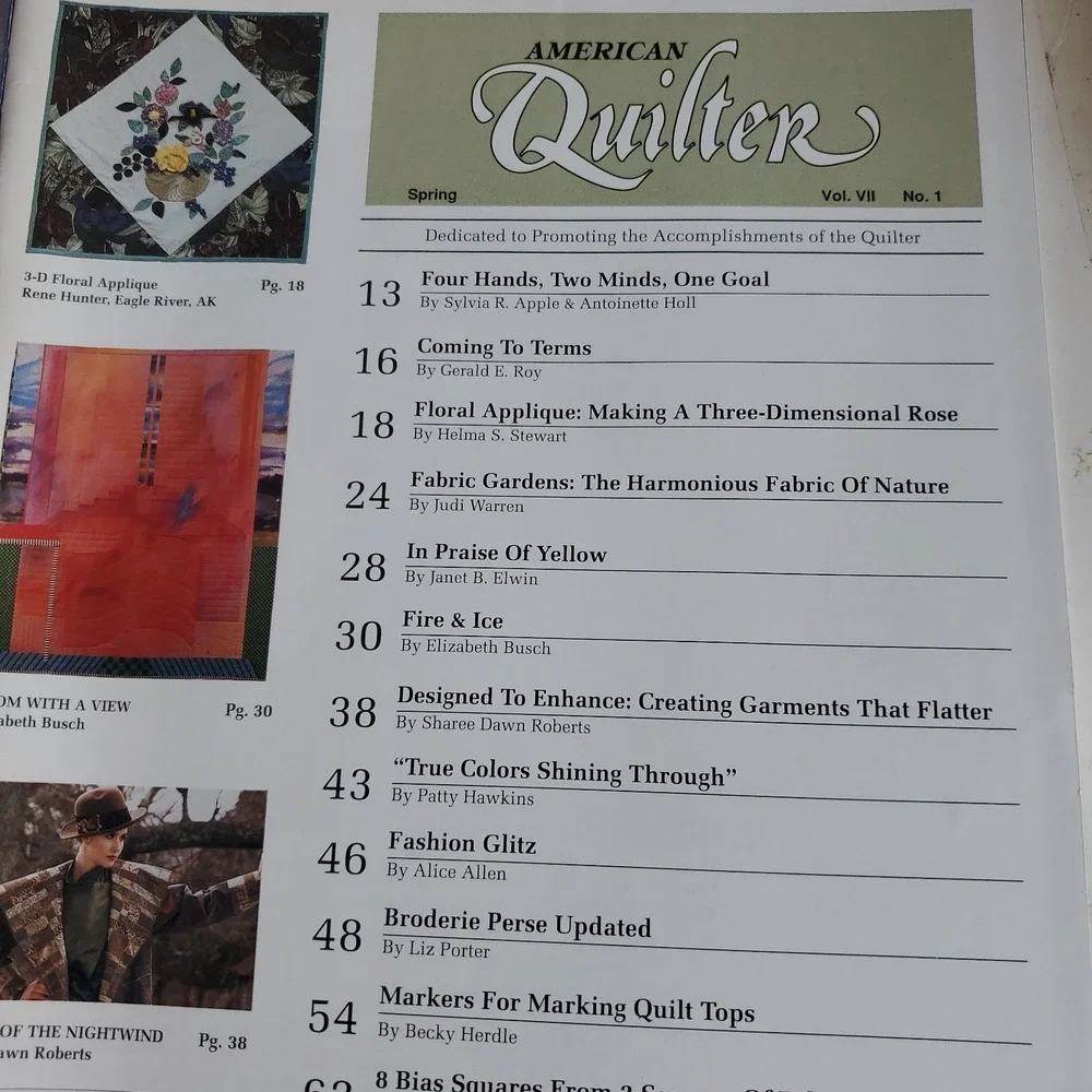 American Quilter Vintage 1990's Magazine lot of 9 with patterns